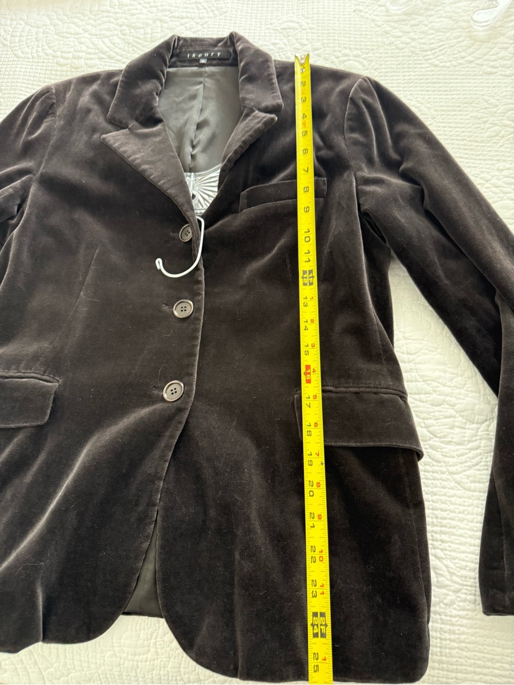 Women’s Theory Velvet Blazer Jacket - Dark Brown